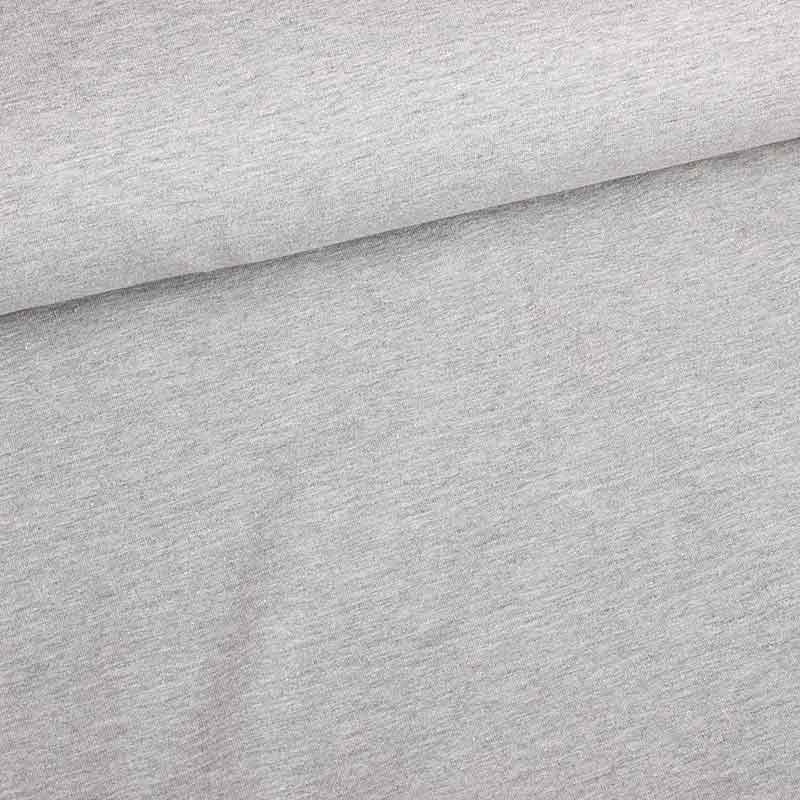 Tricot-Stoff mittelgrau melange