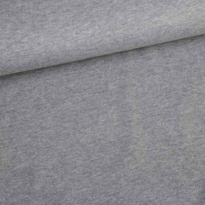 Tricot-Stoff dunkelgrau melange