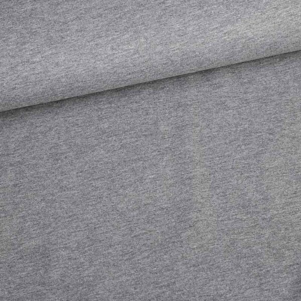 Tricot-Stoff dunkelgrau melange