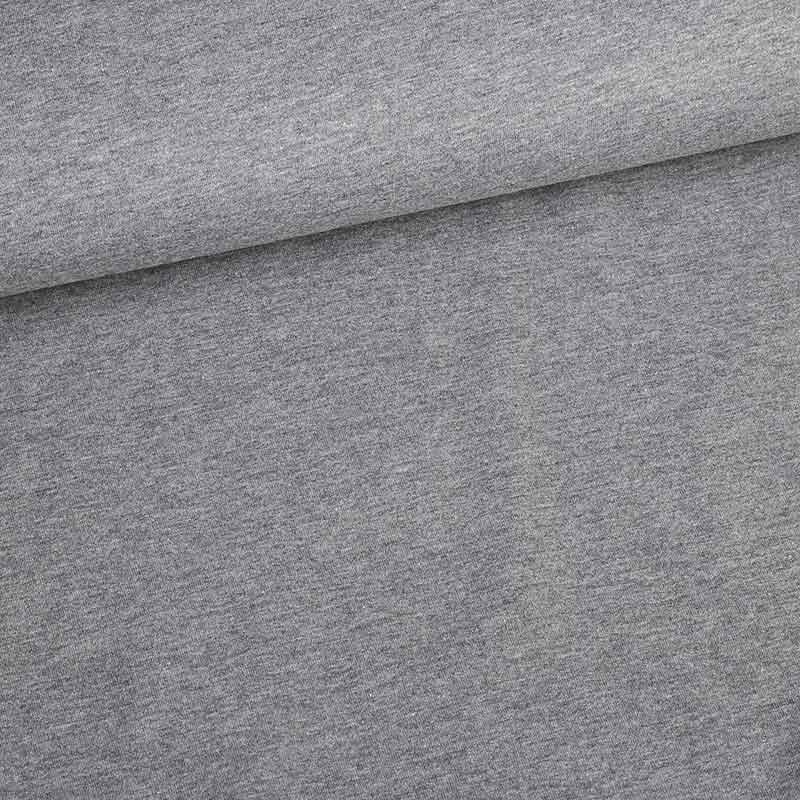 Tricot-Stoff dunkelgrau melange
