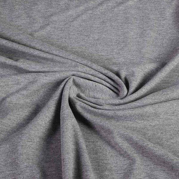 Tricot-Stoff dunkelgrau melange