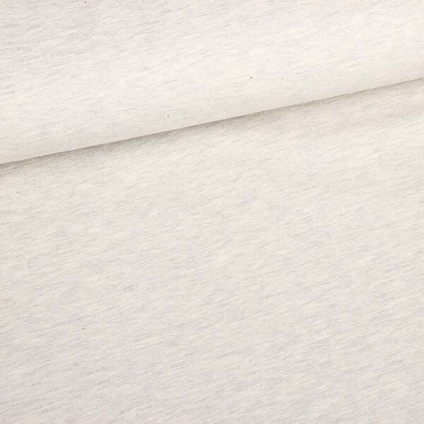 Tricot-Stoff hellgrau melange