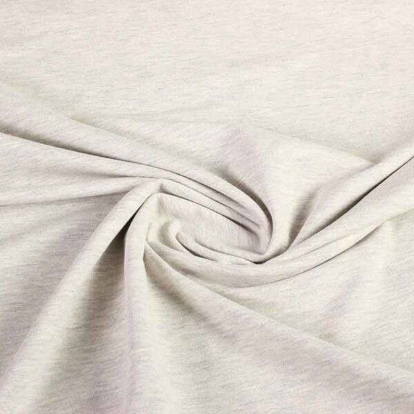 Tricot-Stoff hellgrau melange