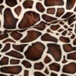 Velboa stof giraffe bruin camel
