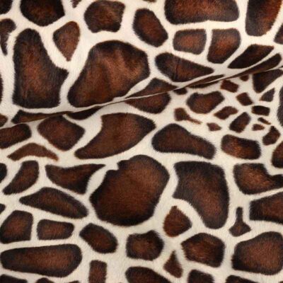Velboa-Stoff Giraffe braun Camel