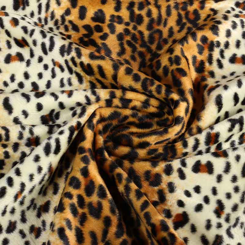 Velboa-Stoff Pantherdruck