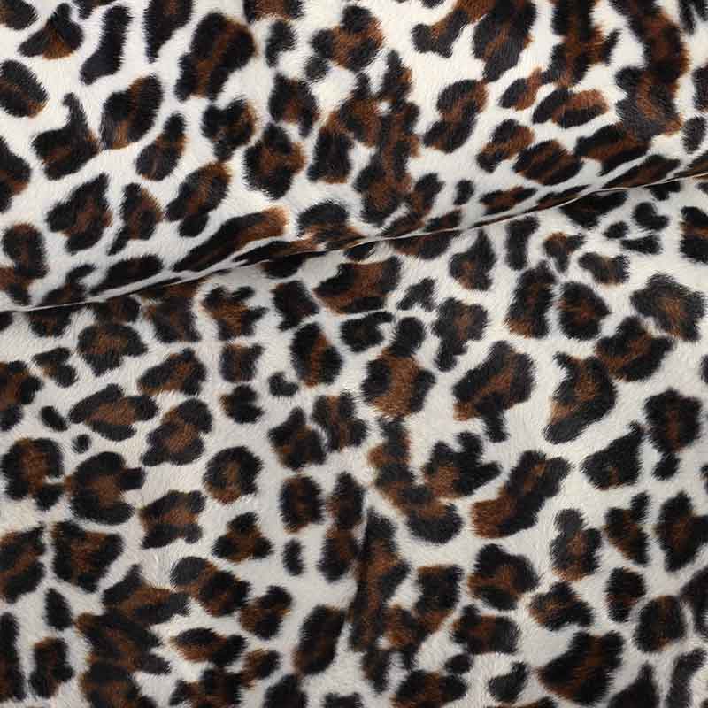 Velboa-Stoff Jaguar-Druck