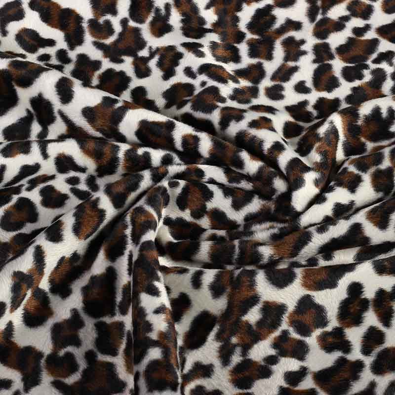 Velboa-Stoff Jaguar-Druck