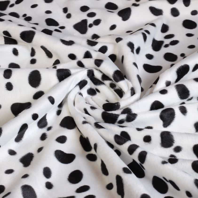 Velboa-Stoff Dalmatiner-Print