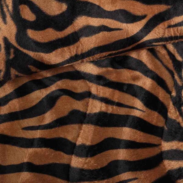 Velboa-Stoff Zebraprint braun groß