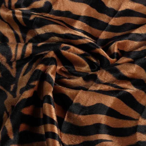 Velboa-Stoff Zebraprint braun groß