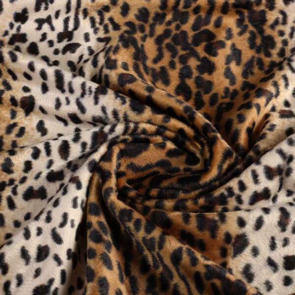 Velboa-Stoff Leopardenmuster