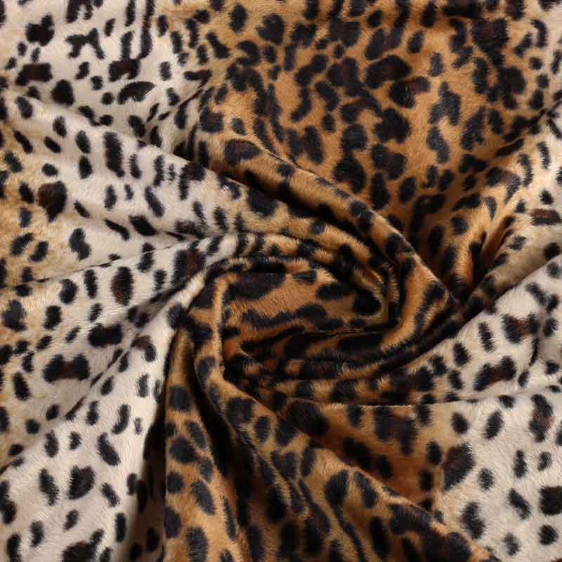 Velboa-Stoff Leopardenmuster