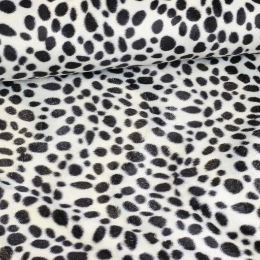 Velboa-Stoff Cheetahprint schwarz weiß