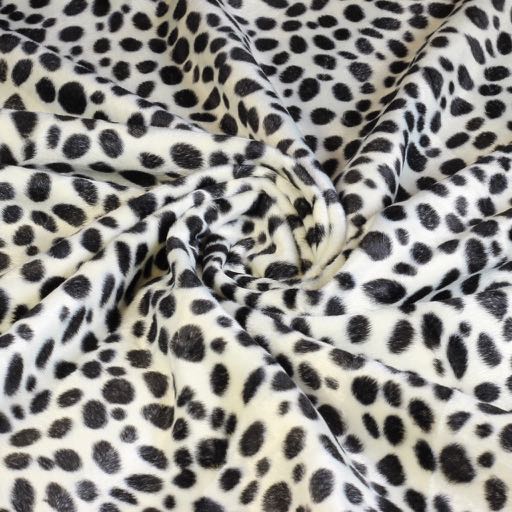 Velboa-Stoff Cheetahprint schwarz weiß