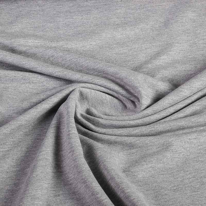 French-Terry-Stoff grau melange