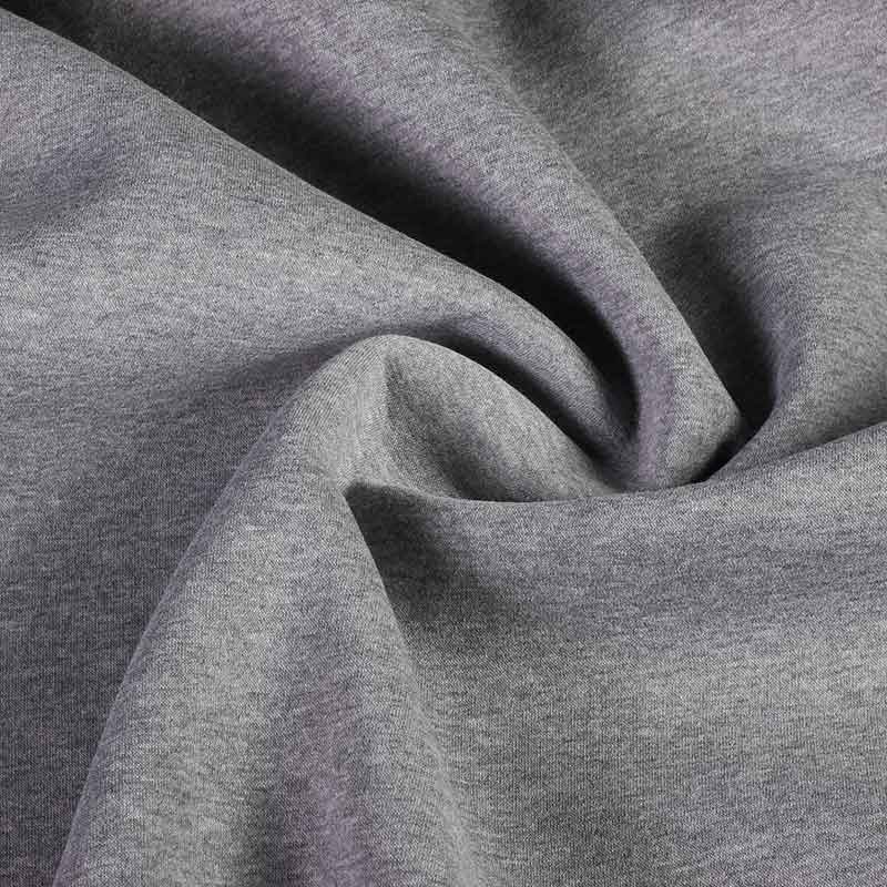 Jogging Sweatstoff gebürstet hellgrau melange
