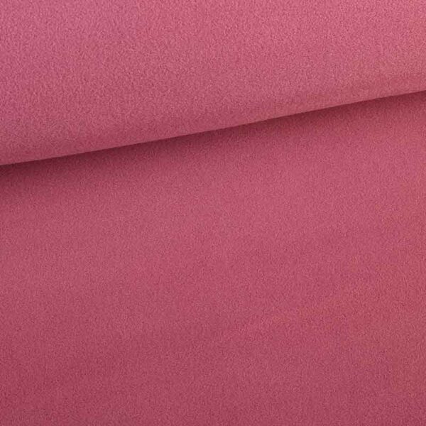 Fleece-Stoff deluxe dunkel altrosa