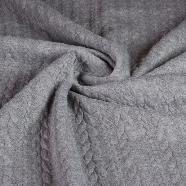 Kabel Jacquard Tricot grau melange