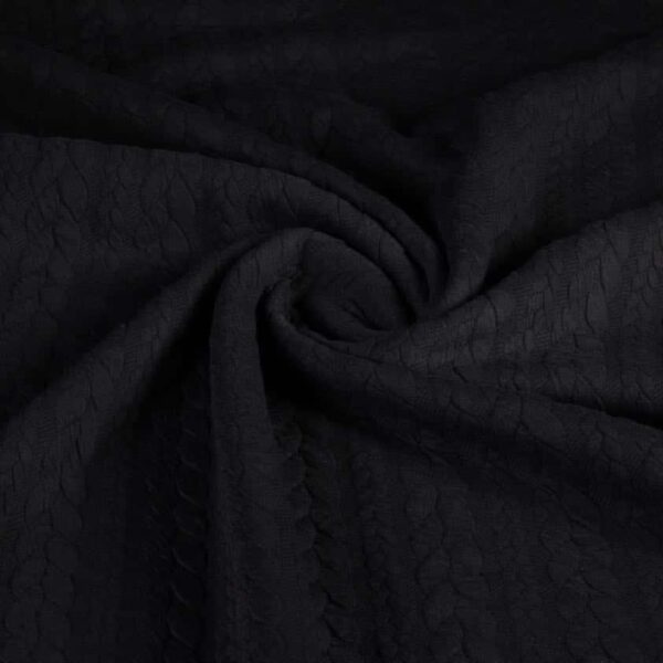 Kabel-Jacquard-Tricot schwarz