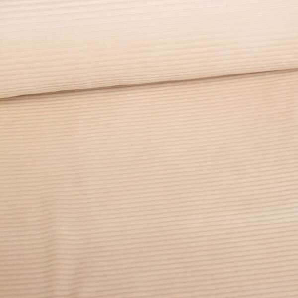 Tricot-Stoff Rib Cord Stretch beige