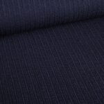 Fantasie rib stof wol navy