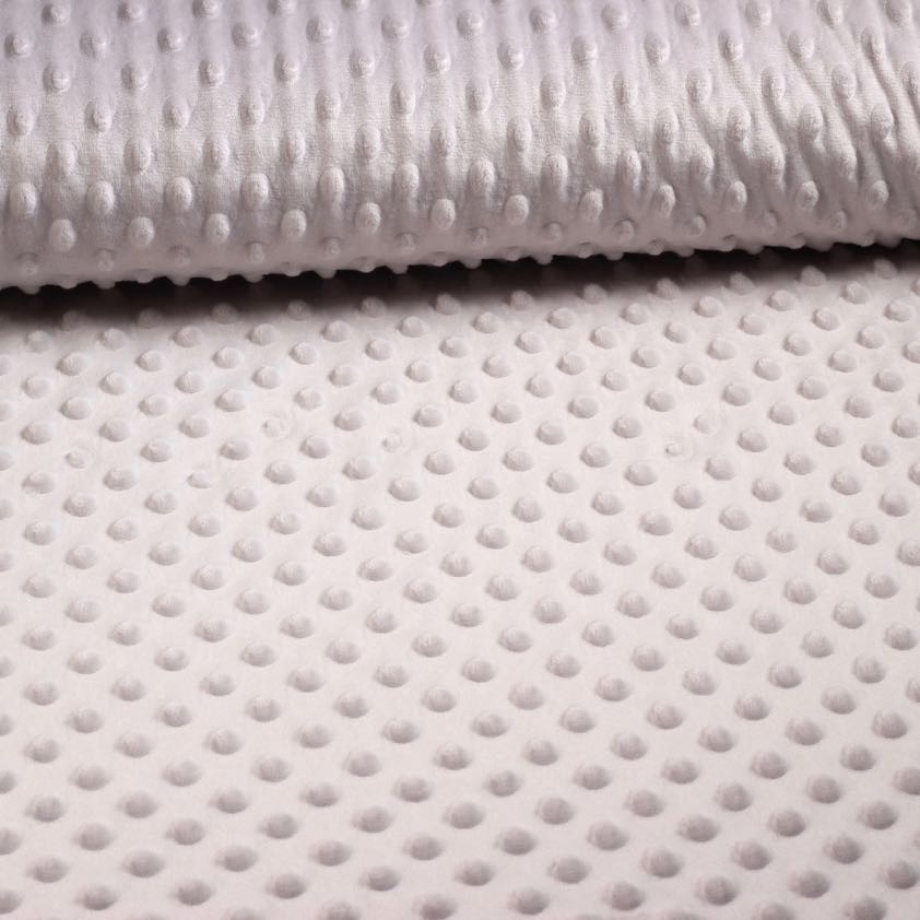 Minky Fleece noppen jacquard hellgrau