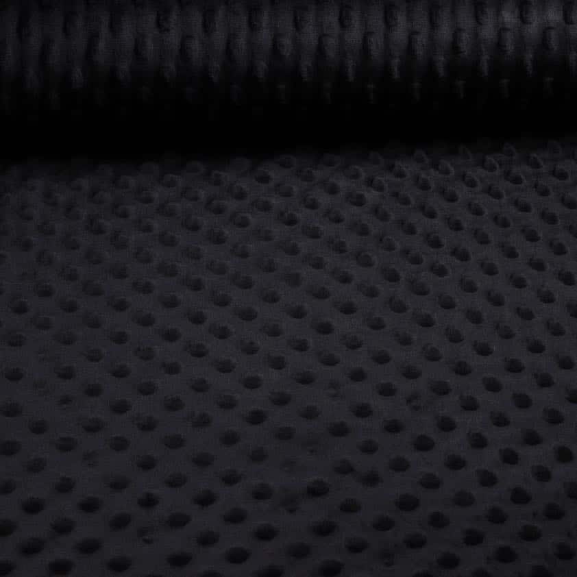Minky Fleece Noppen Jacquard schwarz