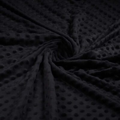 Minky Fleece Noppen Jacquard schwarz