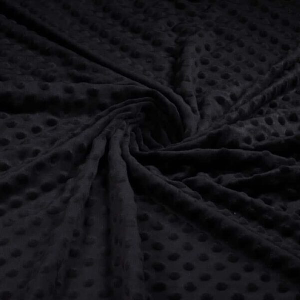 Minky Fleece Noppen Jacquard schwarz