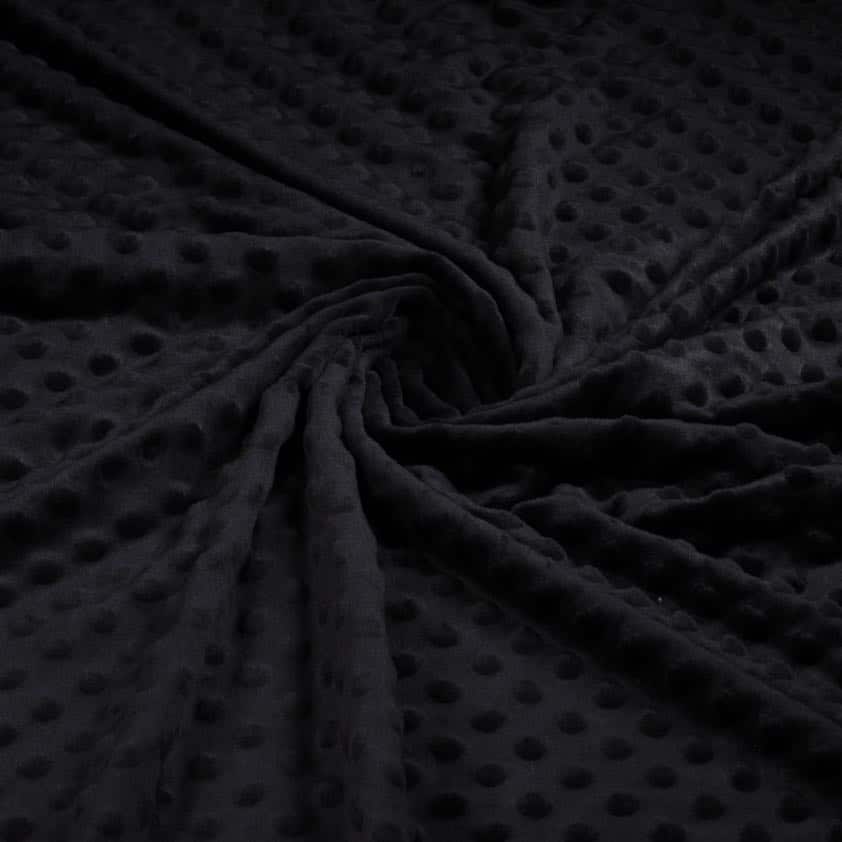 Minky Fleece Noppen Jacquard schwarz