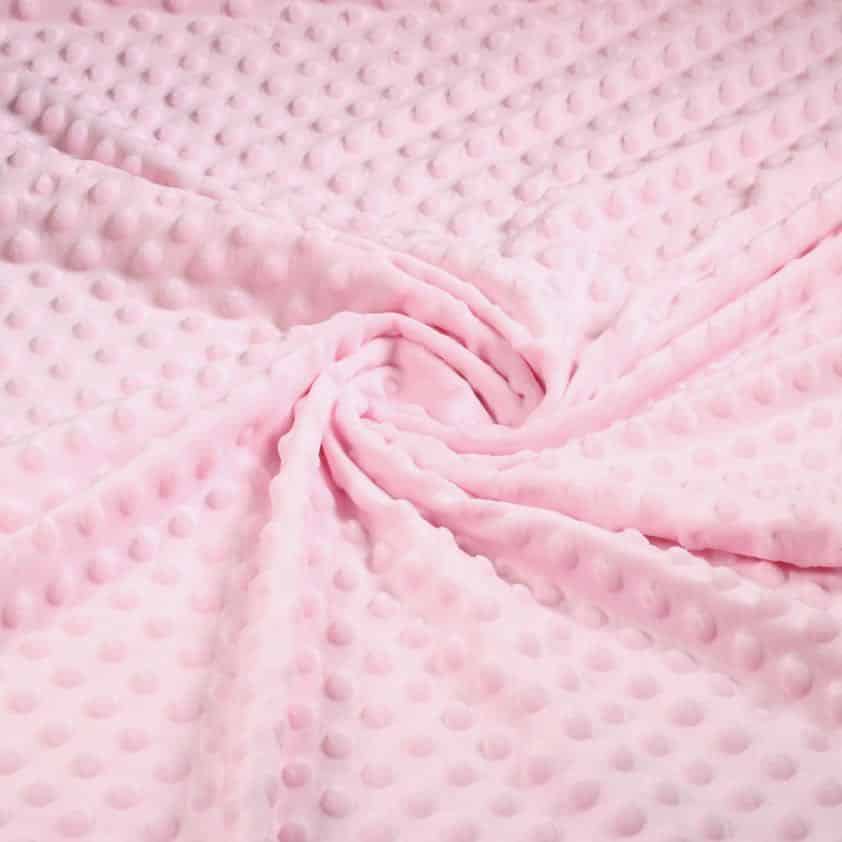 Minky Fleece Noppen Jacquard rosa