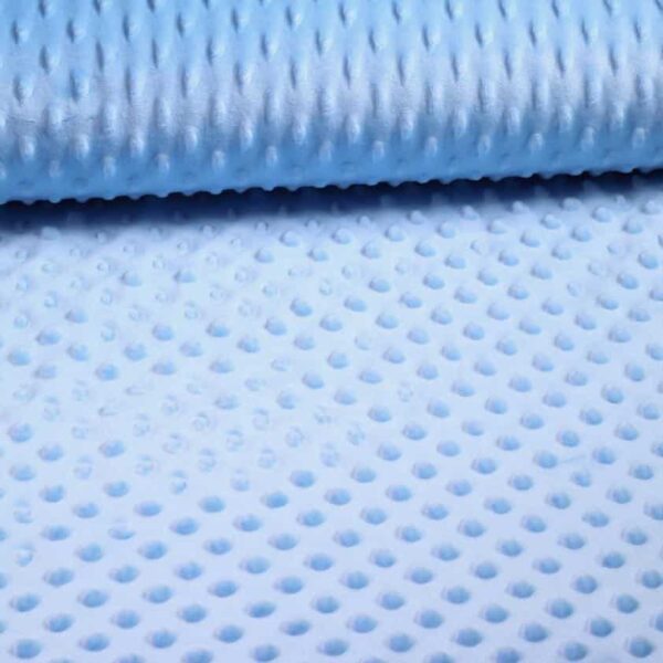 Minky Fleece noppen jacquard hellblau
