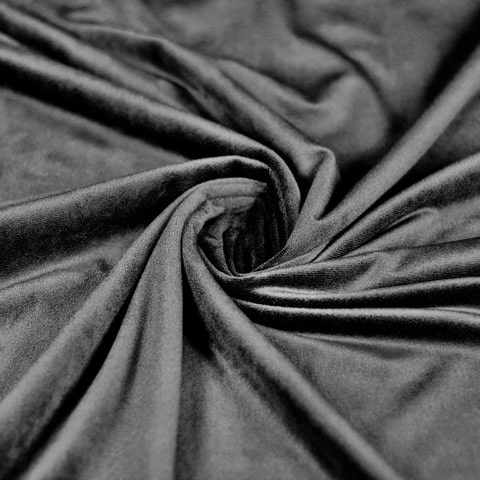 Minky Fleece Stoff schwarz