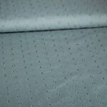 Broderie stof donker oud groen