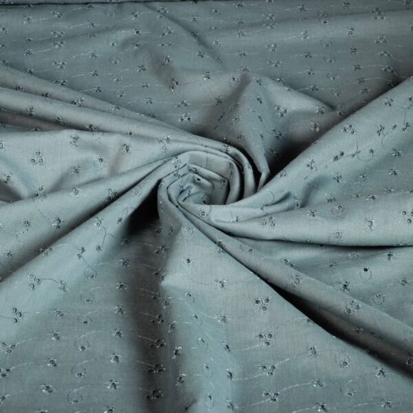 Broderie-Stoff dunkelaltgrün