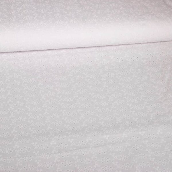 Swiss Broderie diamond weiß