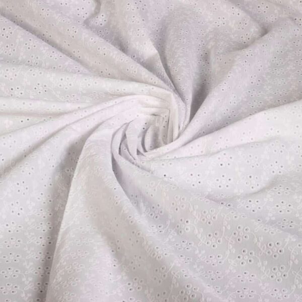 Swiss Broderie diamond weiß