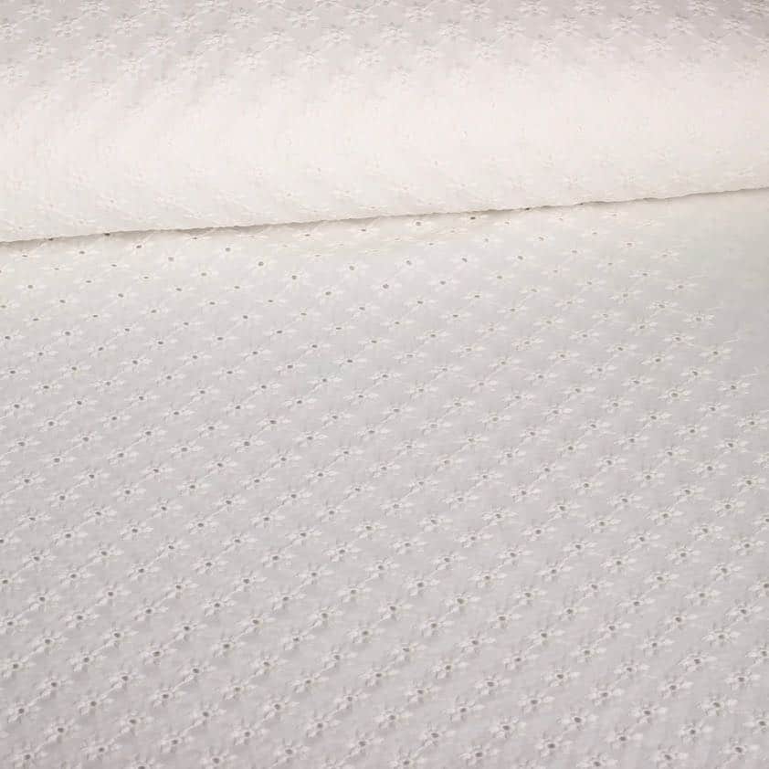 Broderie-Stoff off white/ecru