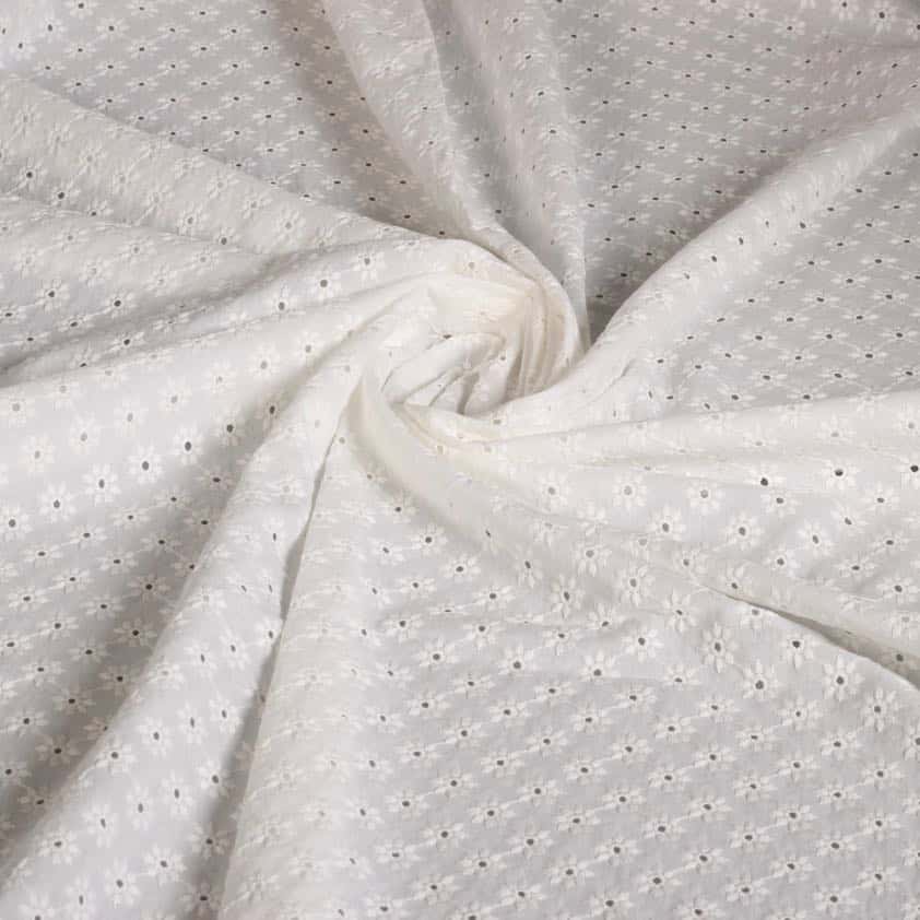 Broderie-Stoff off white/ecru