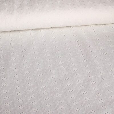 Broderie-Stoff off white / ecru