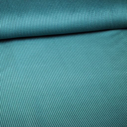 Corduroy-Stoff petrol