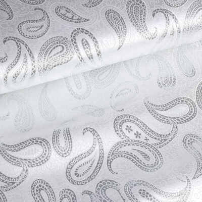 Jacquard Paisley Silber
