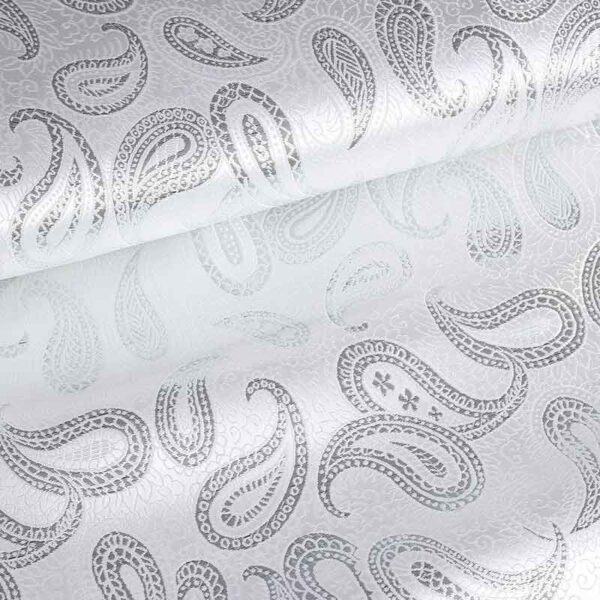 Jacquard Paisley Silber