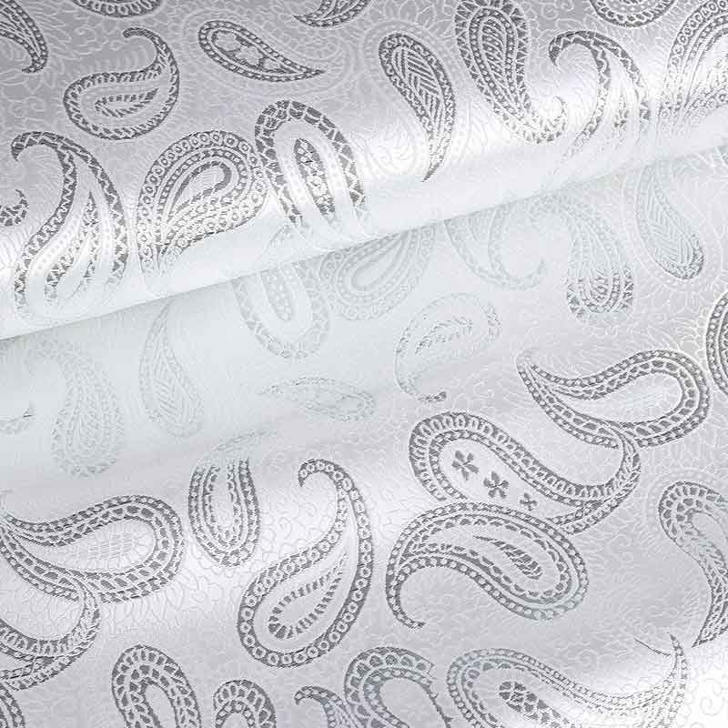 Jacquard Paisley Silber