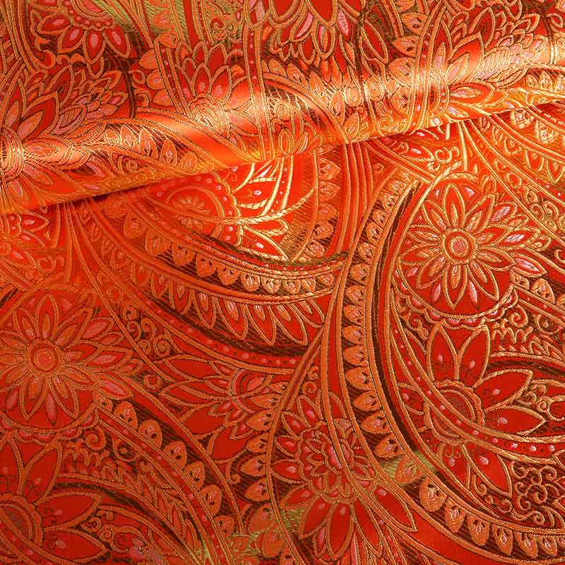 Jacquard Fantasie Blume orange gold