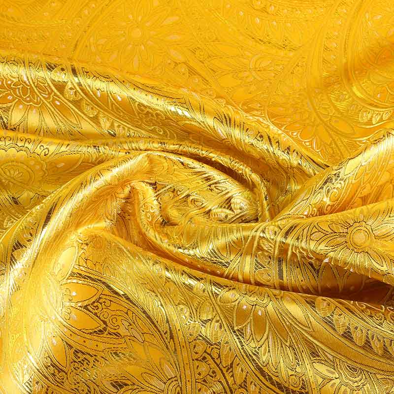 Jacquard Fantasie Blume ockergelb gold
