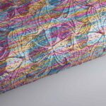 Jacquard stof bloem tone-in-tone lurex multicolor