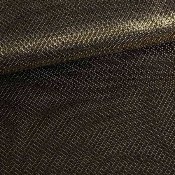 Jacquard mini Karo metallic schwarz/gold