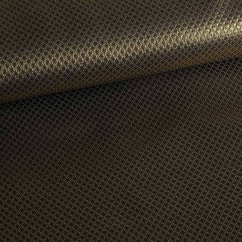 Jacquard mini Karo metallic schwarz/gold